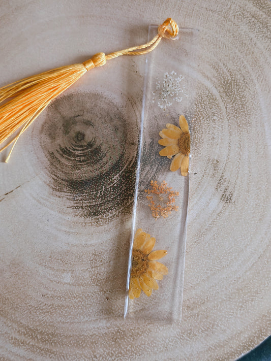 Yellow floral bookmak